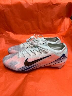 Nike White Football Cleats with Pink & Purple Accents